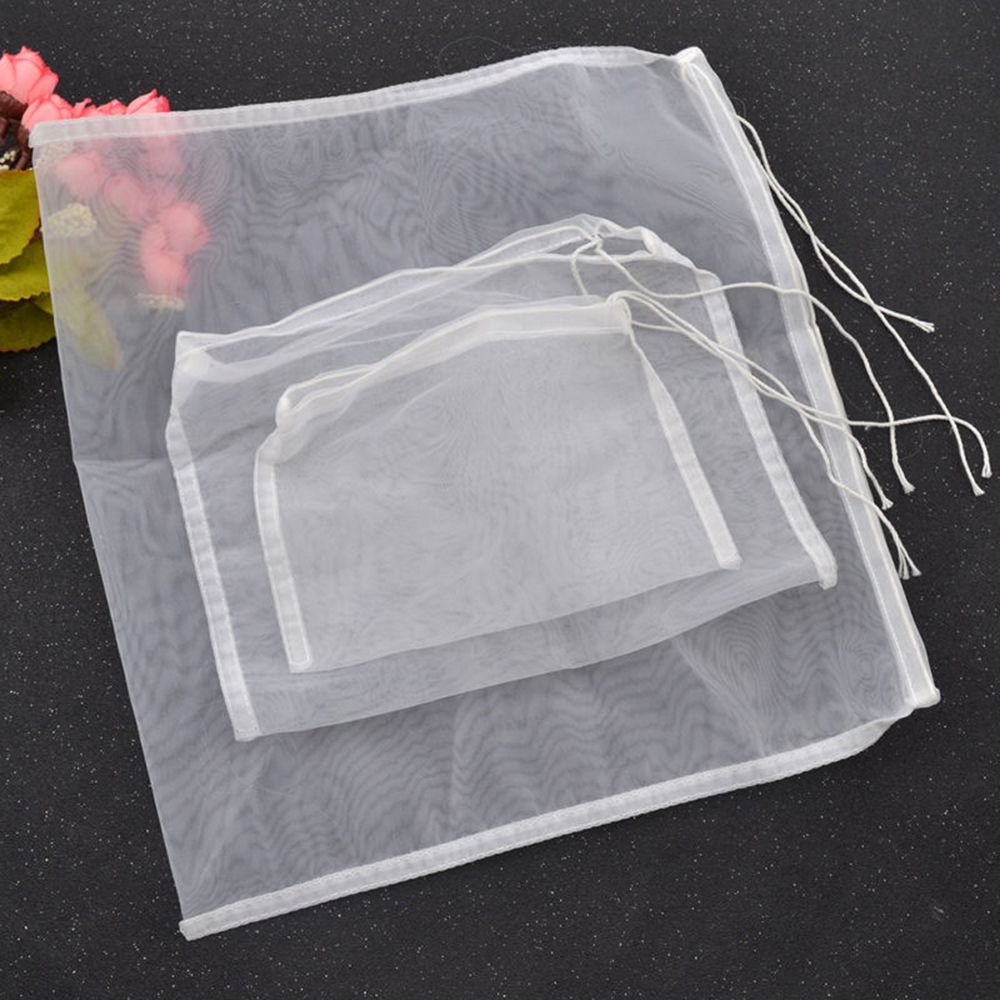 Nut Milk Bag 4 Sizes Reusable Food Strainer Multiple Usage, Cold Brew Coffee Filter, Strong Nylon Mesh, Cheesecloth Juice Filter