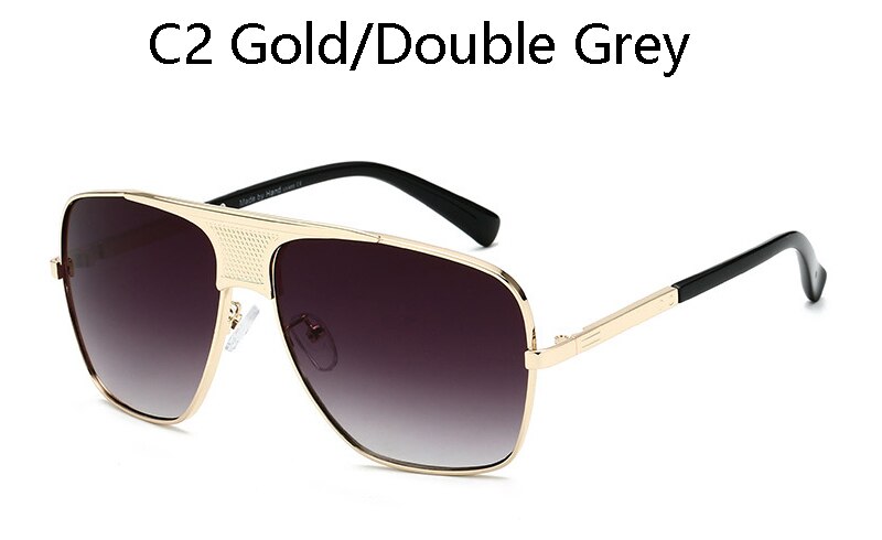 2020 høj luksus pilot stil overdimensionerede mænds solbriller mærke superstar kører grandmaster mand  uv400: 17005 c2