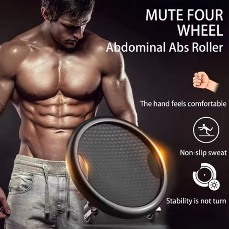 Abdominal Fitness Disc Silent Belly With Four Wheel Abdominal Exercise Gliding Disc PVC Universal Wheel Portable Ab Rollers
