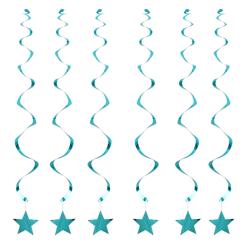 1 set pvc grattis på födelsedagen stjärnor spiral virvel tak hänge dekor bröllop hängande girlanger bunting party födelsedag tillbehör