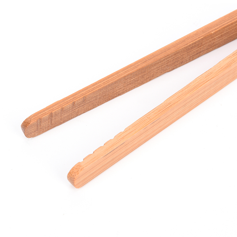 1Pcs 18Cm Bamboe Pincet Thee Gebruiksvoorwerp Pincet Thee Clips Hout Kleur Geweven Bamboe Kongfu Keuken Salade Voedsel Toast