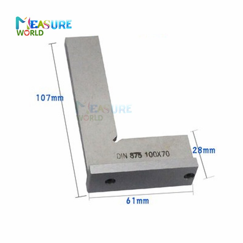 90 Degree Flat Edge Square Carpenter Square Bladed Try Square Angle Square L-shaped Carpenter's Ruler Marking Gauge Carpenter: 100x70 Wide Base 90