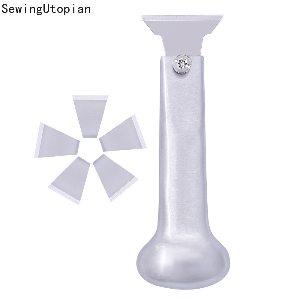 11CM Hand Drive Knife Leather Craft Skiving Sharp Handle Knife with 5 Replace Window Scraper Scraping Cutter Drawing Knife