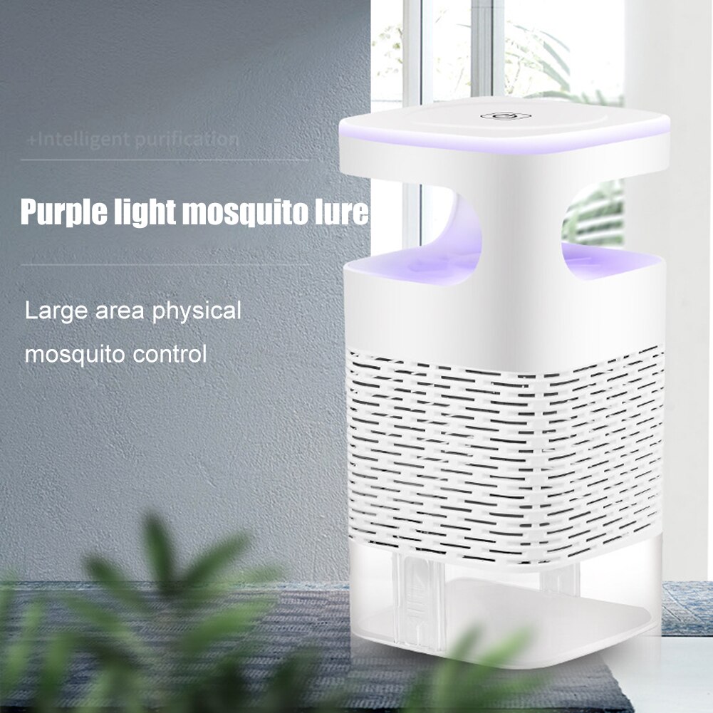 Trampa antimoscas e insectos eléctrica recargable por USB, luz LED nocturna silenciosa, lámpara antimosquitos (pantalla táctil) para el hogar