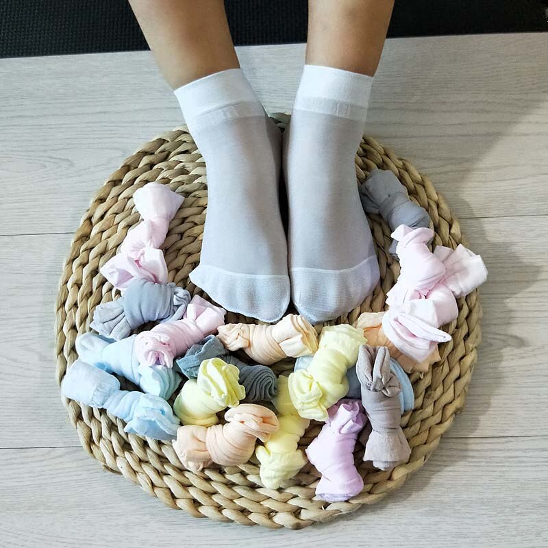 10 Paren/pak Snoep Kleur Babysokjes Dunne Zomer Sokken Kinderen Baby Jongens Meisjes Bebe Meias 0-3-9 jaar