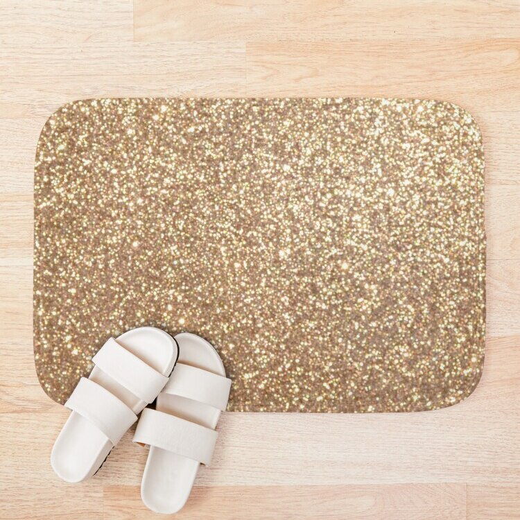 Copper Rose Gold Metallic Glitter Bath Mat Rug Doormat Floor Mat Carpet Home Carpet Hotel Living Room Floor Mats Anti Slip