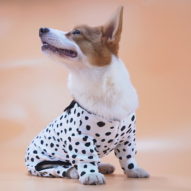 Ubrania dla psów zwierzęta psy piżamy corgi wiosna jesień małe średnie odzież dla psów Super miękki pies kostium ubranko dla psa piękne