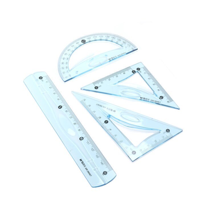 M&amp;G Soft Flexible Geometry Ruler Set Maths Drawing compass stationery Rulers Protractor mathematical compasses for School AR0467