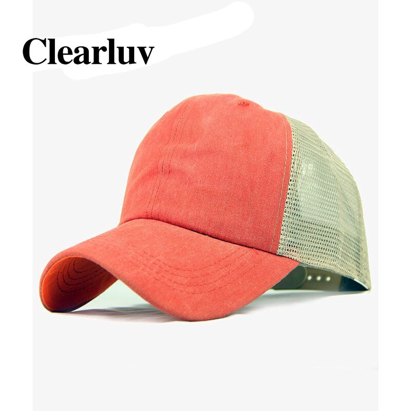 Unisex mode baseball kasket mænd kvinder snapback hat hip-hop justerbar ensfarvet kasket udendørs klatring baseball kasket trucker cap: Orange