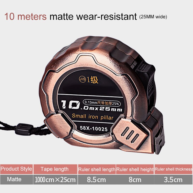 Ingbont Draagbare Meetlint Slijtvast Roestvrij Stalen Liniaal 3/5/7.5/10M -Resistente Multifunctionele Meetinstrument: 10M