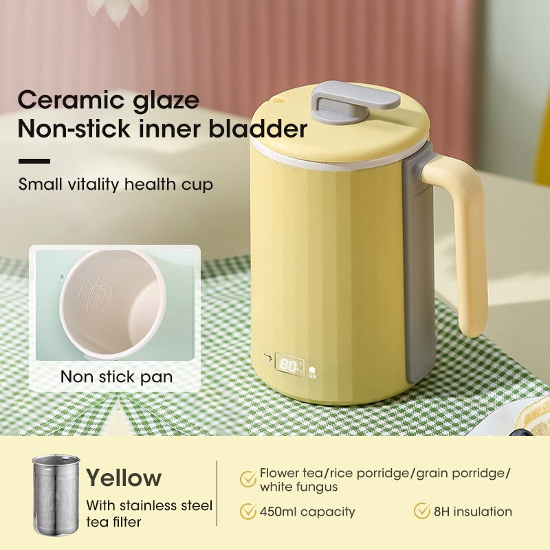 Electric Stew Cup 450ml Porridge Slow Stewing Cooker Health Preservation Pot Multi Cooker Tea Pot Cooking Machine: Package 7