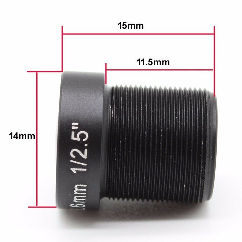 HD 3mp 3.6mm 128 Degree Wide Angle CCTV IR Lens M12 for Security 1080p IP camera