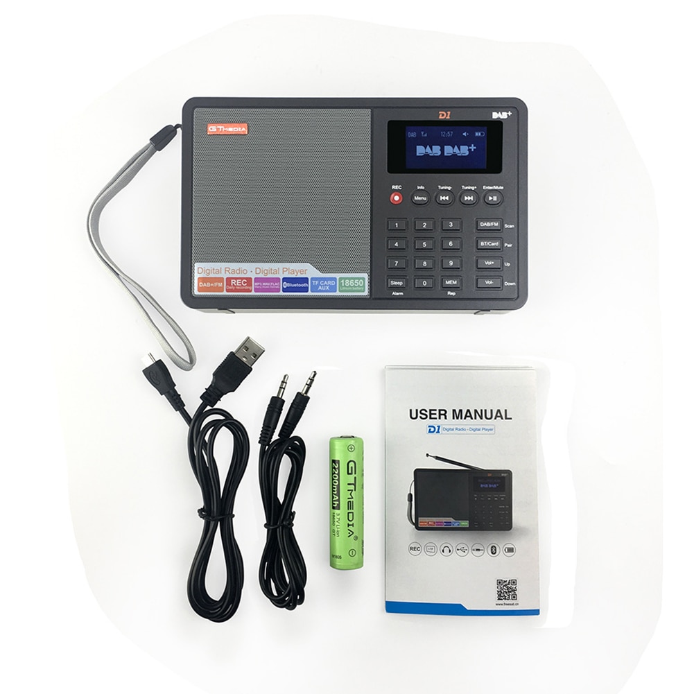 Black GTmedia D1 Digital DAB FM Stereo Radio Receiver TFT Alarm Clock