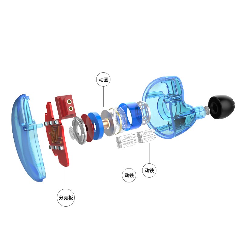 Auriculares internos KZ ZS10 4BA + 1 DD, auriculares híbridos con graves de alta fidelidad, auriculares con Monitor de DJ, auriculares KZ ZS6 AS10 ZST ES4 ED16 BA10