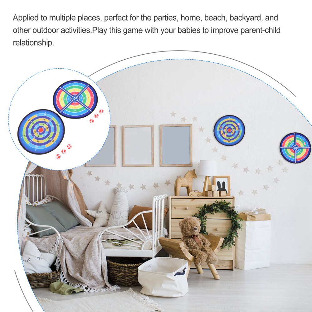 2 Sets Party Target Outdoor Dart Board Game for Boys and Girls