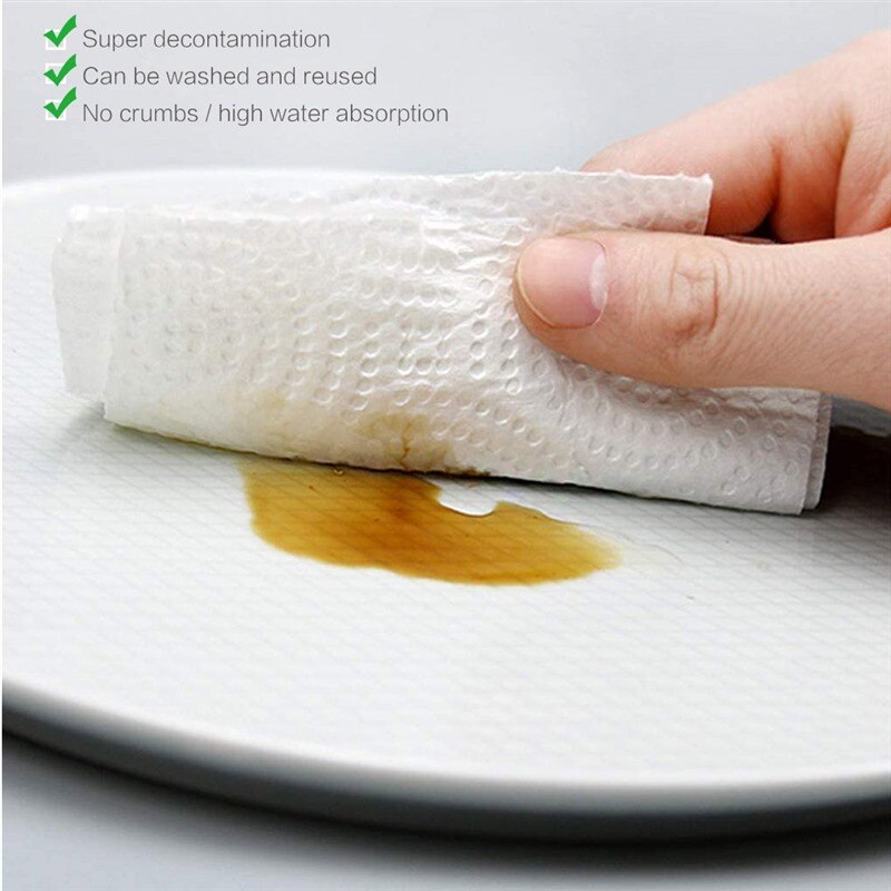 2 Roll Paper Towels For Kitchen Washable Napkin Bath Tissue Absorbent Cloth Kitchen Toilet Papers Reusable Bamboo Paper Towel