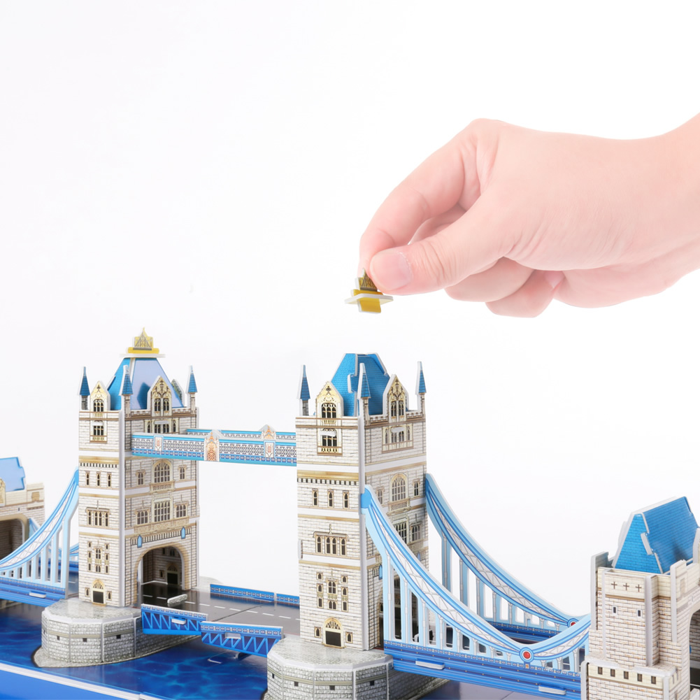 Cubicfun 3D Puzzels Uk Tower Bridge Londen Architectuur Building Model Kits Landmark Puzzel Papercraft Cadeau Voor Volwassenen Kids