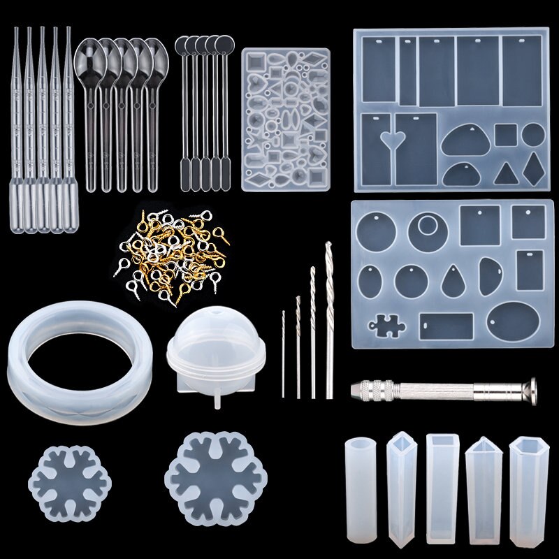 Een Set Epoxyhars Mal Kits Siliconen Epoxy Mold Set Sieraden Casting Gereedschap Oorbel Bevindingen Voor Epoxy Sieraden Maken Levert diy: 4