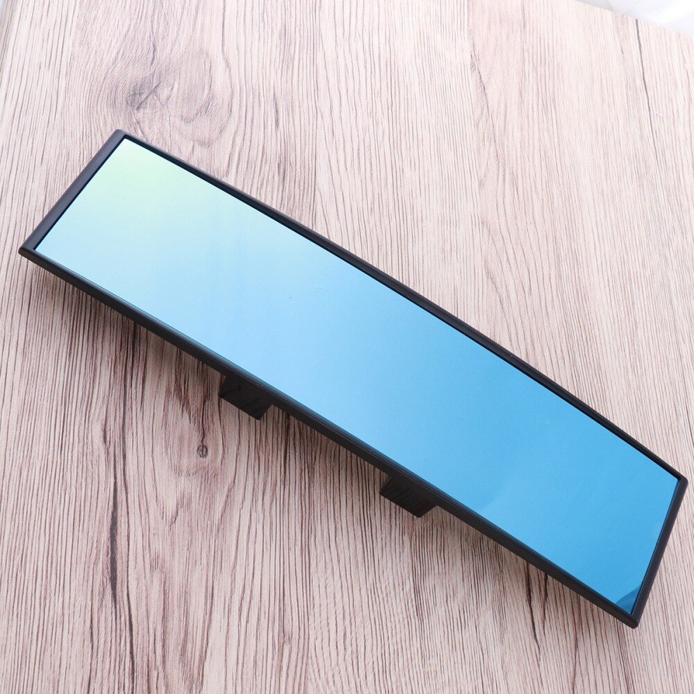 thumbnail image 2 of 12" Universal Panoramic Convex Car Rear View Mirror – Wide Angle, Clip-On, Blue Tint 2 of 3