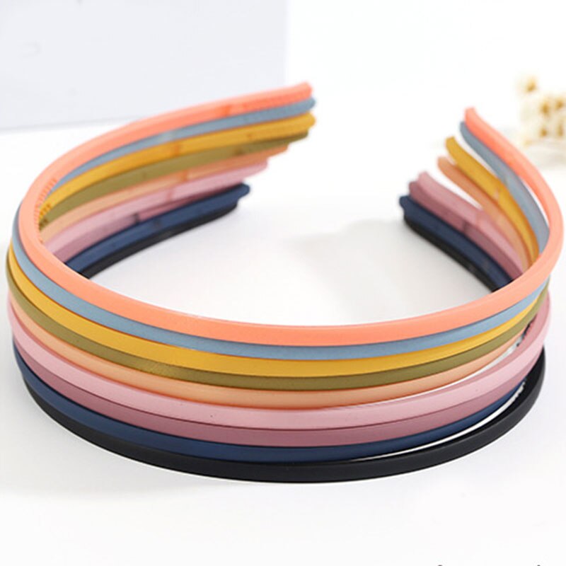 Diademas finas de plástico para niña y mujer, bandanas de resina, accesorios para el cabello esmerilados, accesorios para el cabello, diademas antideslizantes