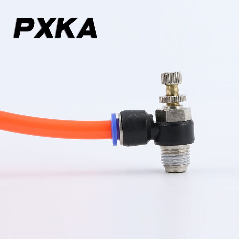 Freies 2Stck Luft zylinder drossel ventil SL4-M5 geschwindigkeit regelventil 6-01 einstellbare 8-02 schnell verbindung von Luft rohr