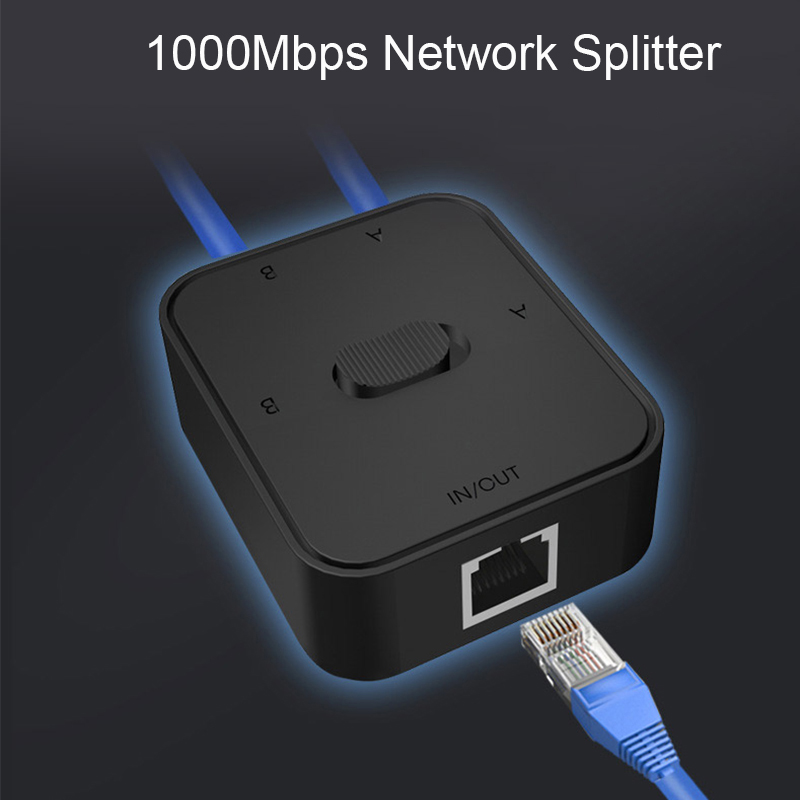 Rozdzielacz RJ45 1000M 1 na 2 adapter Ethernet Przedłużacz Kabla Sieciowego Internetowego Złącze RJ45 Gigabitowy Przełącznik Sieciowy robić PC Laptopa
