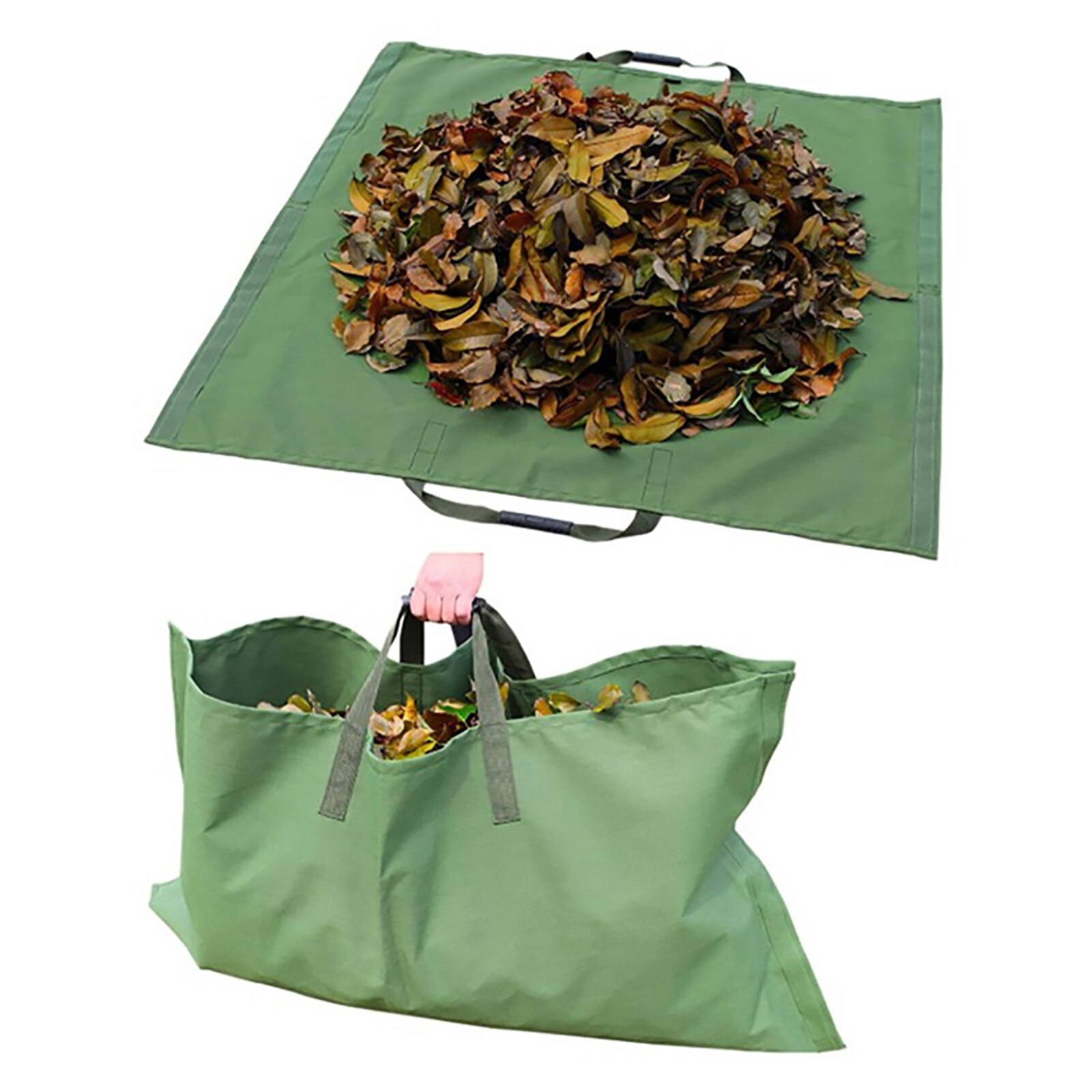 Garden Leaf Bag Storage Bag With Handle Yard Garbage Tarpaulin Leaf Sorting Bag Collection Bag Garden Garbage Collection Bag: A1