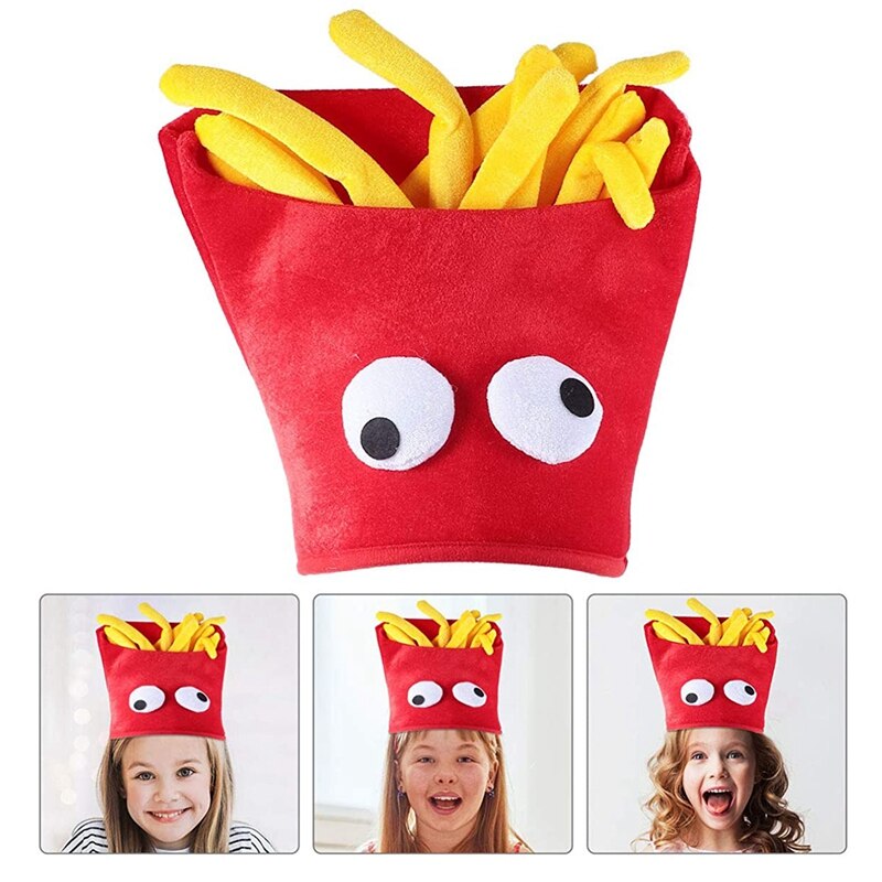 ! Chapeau en forme de frites, accessoire de Costume d&#39;halloween amusant, décorations de fournitures de fête Cosplay
