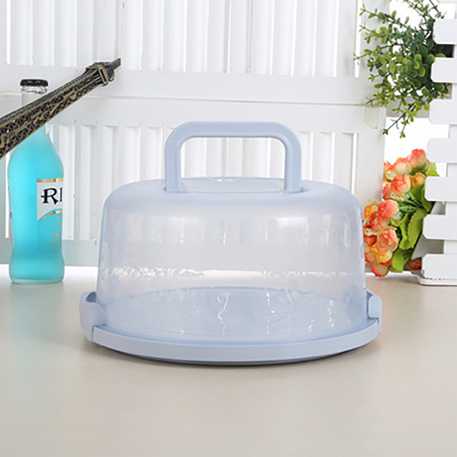 Kuchen Lagerung Kasten Tragbare Kunststoff Runde Kuchen Container Nachtisch Container fallen Cupcake obst küche sichtbar Lagerung Kasten