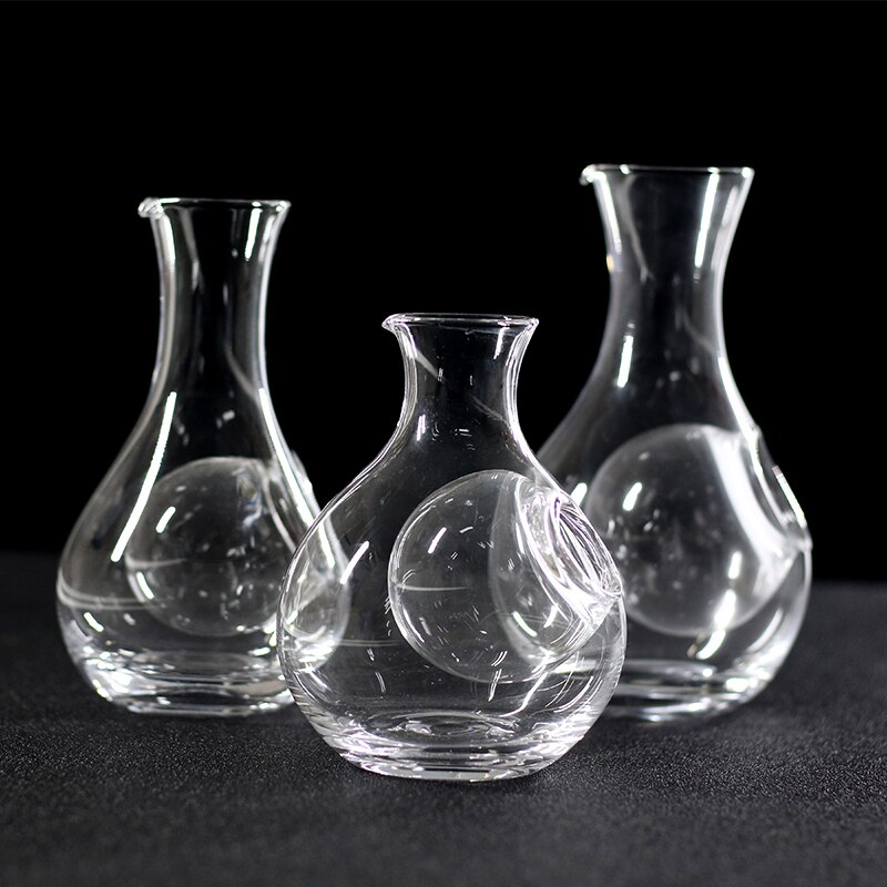 Blyfritt glas handgjordt slag dubbelt vägg glas vin kruka med isbehållare vin karaff vin häll för vodka skull sprit