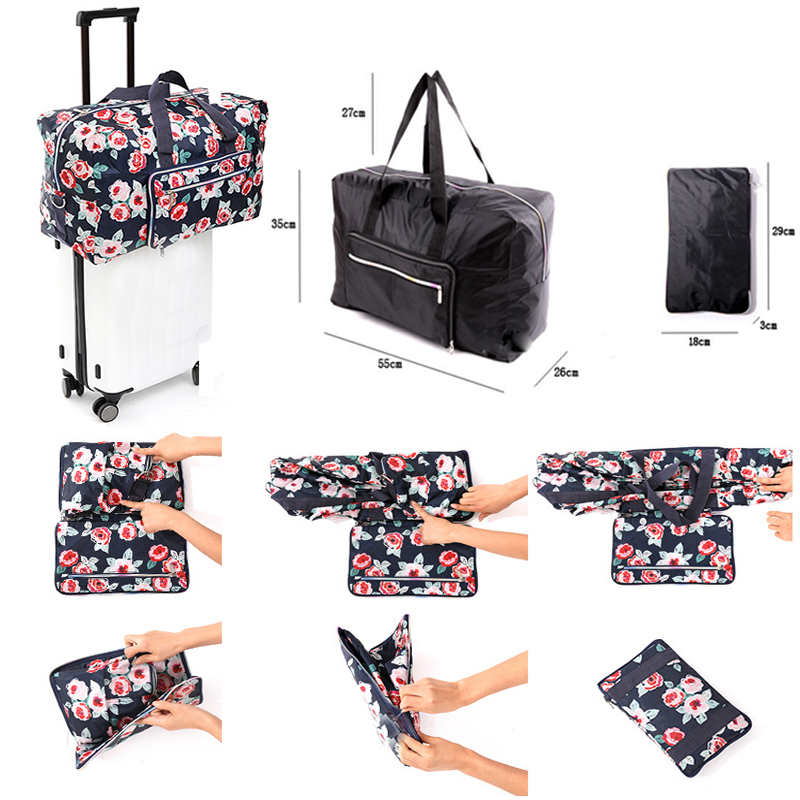 ANAWISHARE Women Travel Bags Large Capacity Folding Luggage Travel Handbags Duffle Bag Nylon Waterproof Storage Bag Travel Bag