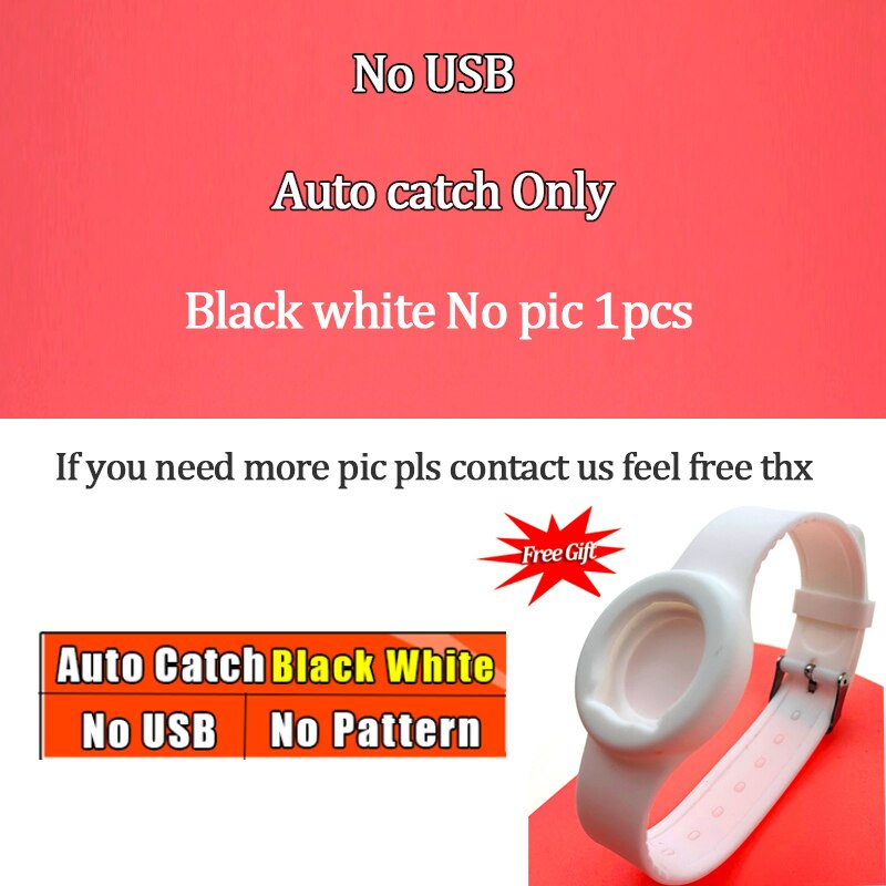 Auto Catch Automatic Reminder Bracelet Fit Interactive Figure Toy Powermon Plus for Powermon Go Plus: Auto Black white 1pc