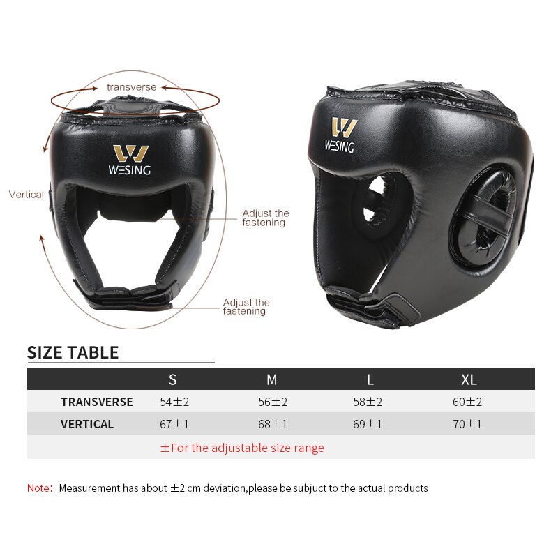 Wesing Boxing Helmet Sanda Training Head Guard Boxing Muay Headgear Thai Kickboxing Head Protector