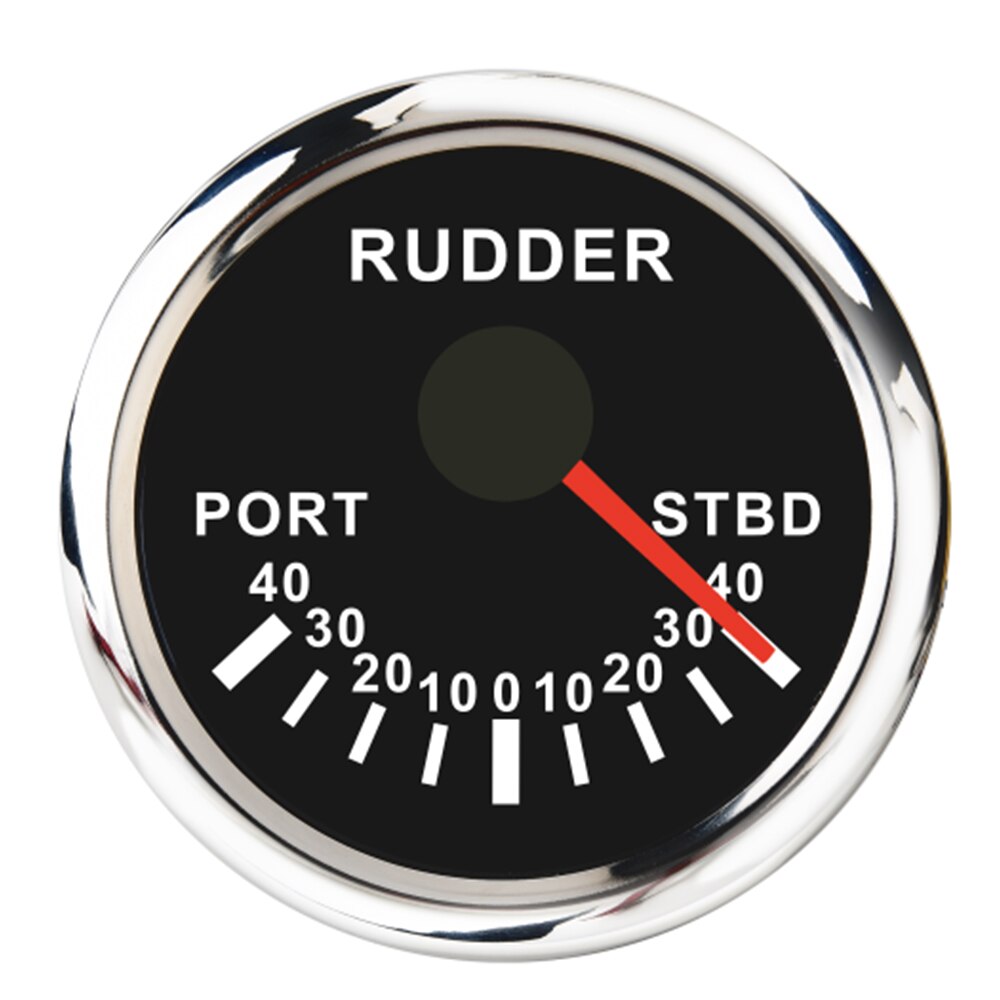52mm Boat Marine Rudder Angle Indicator 0-190 ohm With Rudder Angle Sensor 12V/24V Sailing Boat Pack of 1 Rudder Angle Indicator