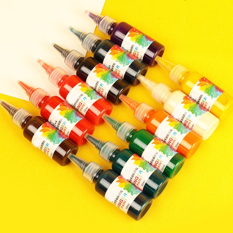 Vinger Verf Voor Peuters Wasbaar Niet Giftig Kids Bad Verf Veilig Art Schilderen Leveringen 12 Kleuren Voor Xmas