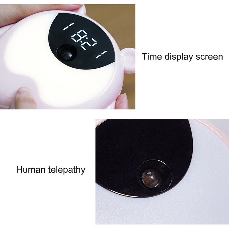 Night Light 3 In 1 Alarm Clock Kids Children Sleep Bedside Alarm Clock Wake Up Temperature Snooze Timer Clock Christmas