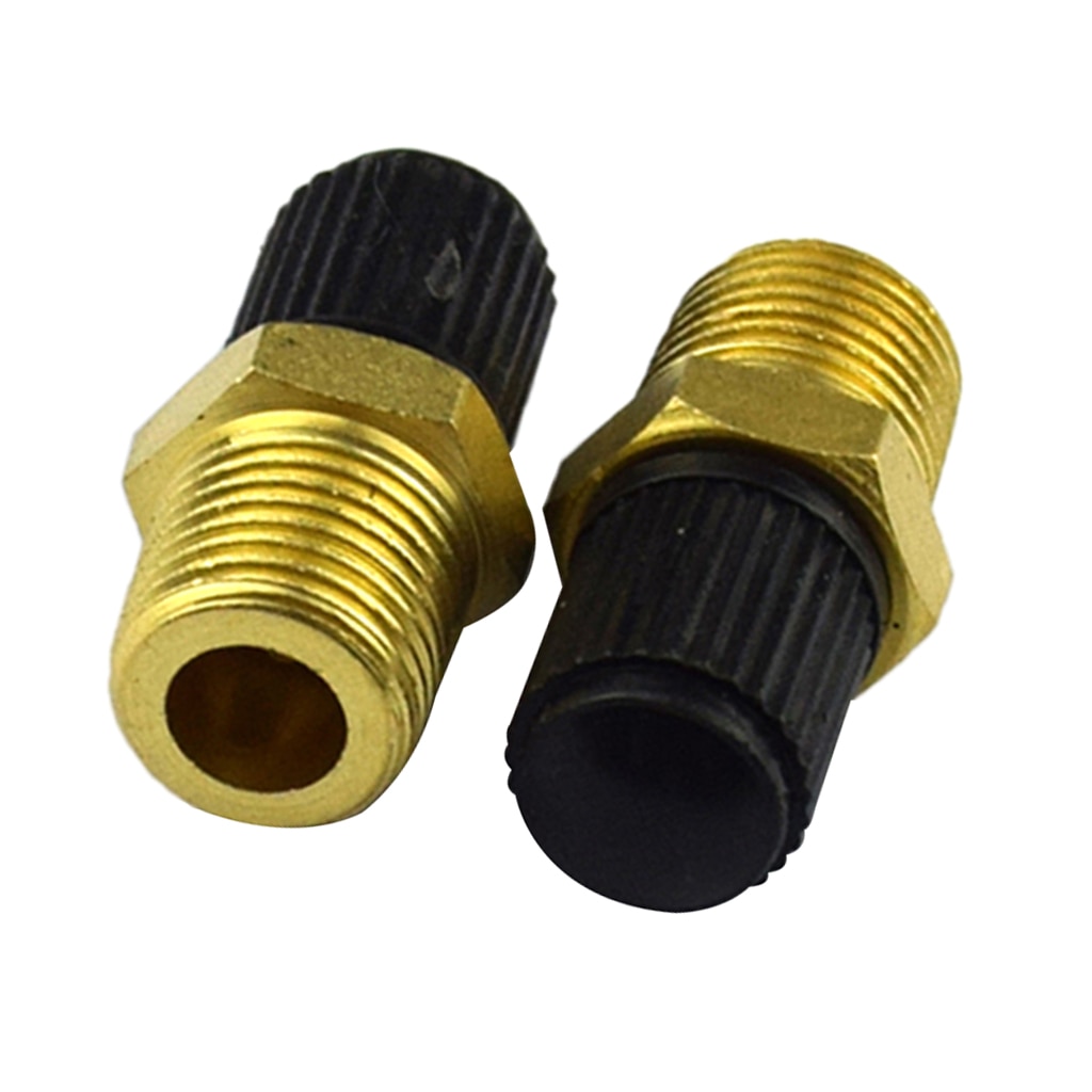 Válvula de llenado de tanque de compresor de aire de latón NPT, cabezal doble, 1/8 ", 2 uds.