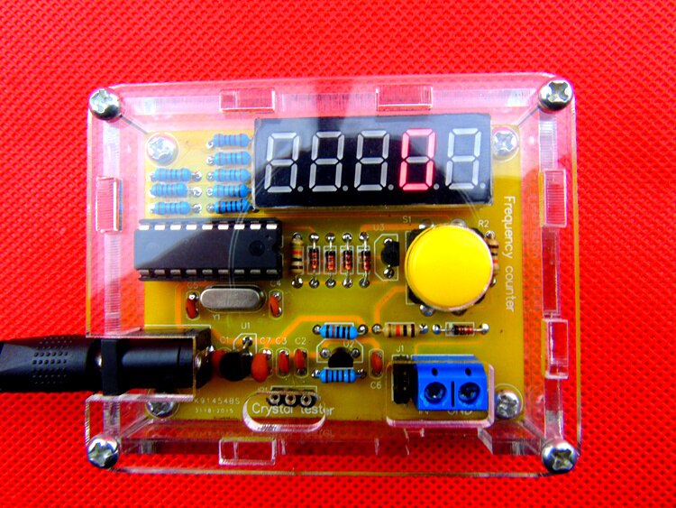 Diy Kits 1Hz Tot 50 Mhz Kristal Oscillator Frequentie Counter Meter Digitale Led Pic Met Case