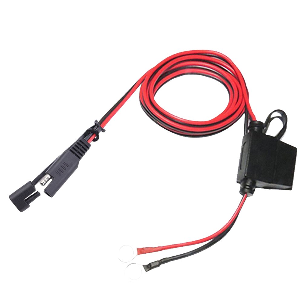 Waterproof SAE to USB Cable Power Adapter 2.1A Power Port Modified With Fuse USB Charger For Motorcycle Mobile Phone