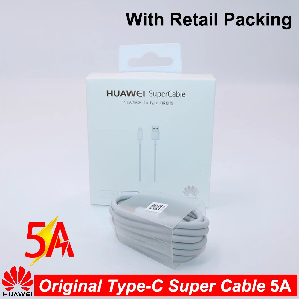 4,5 V 5A HUAWEI Original Schnelle Ladegerät Kamerad10 9 Kamerad20 P20 Profi Super ladung Schnell Reise Zauberstab Adapter 5V 4,5 EIN Typ-C 3,0 USB Kabel: mit verkauf Packing