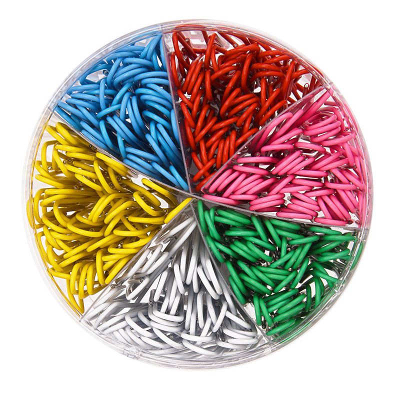300 peças grandes clipes de papel colorido, 2 Polegada