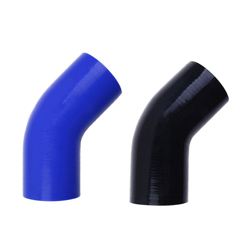 Silikon Schlauch 45 ° Ellenbogen Biegen Auto Zubehör Wärme Steigleitungen 63-102mm Schwarz Blau Kühler Ansaugrohr freies
