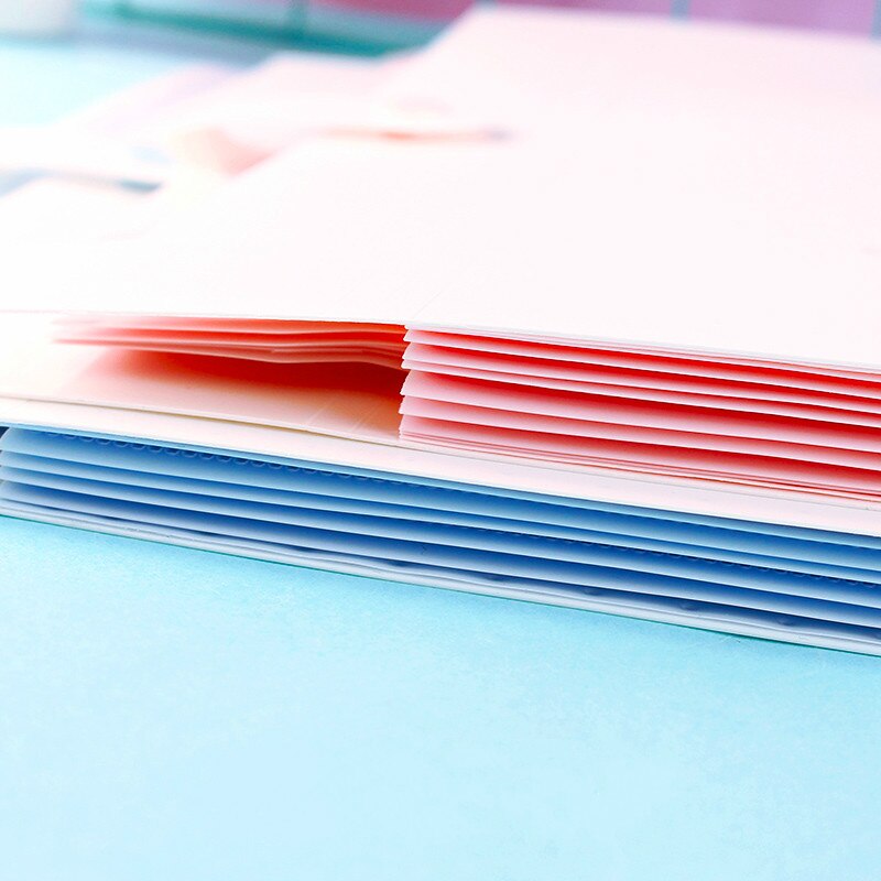 DELI File Folder Expanding Wallet Kawaii Pupil Test Paper Storage and Organizer Bag Office Document Bag Display Book File Folder