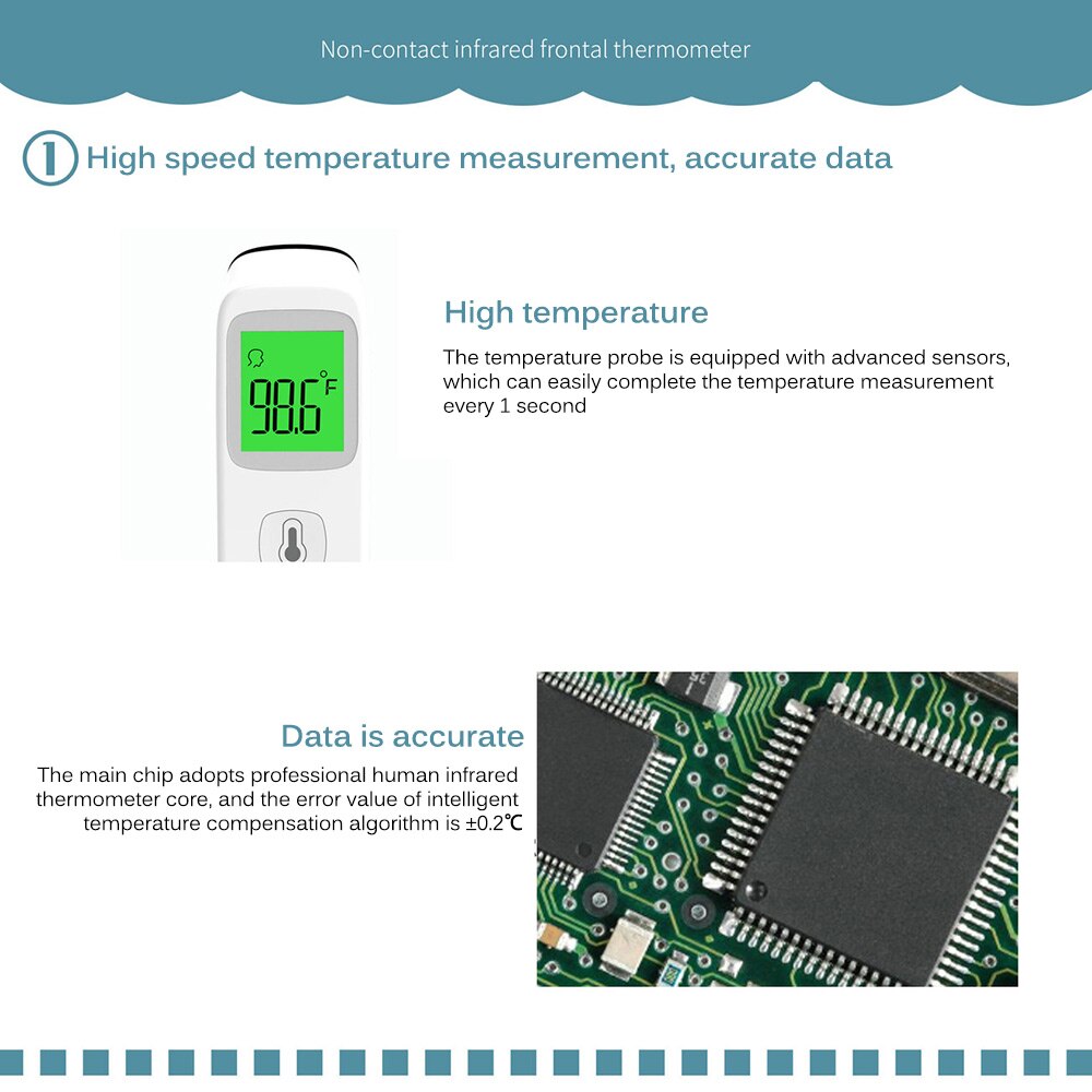 Baby Infrared Thermometer Infrared Hygrometer Kids Adult Forehead Frontal Temperature Non Contact Digital Thermometer Baby Care