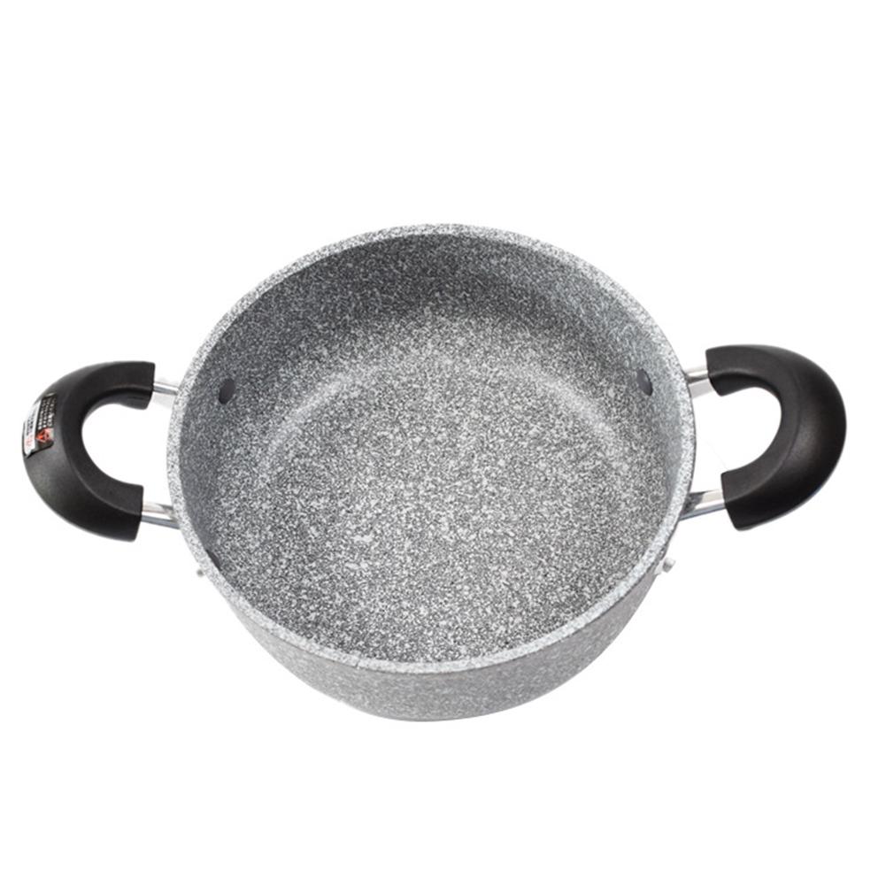 Kitchen Stone Soup Pot Non-stick Cooker Induction Cooker Pot 20cm Double Ear Household Side Burner Pot