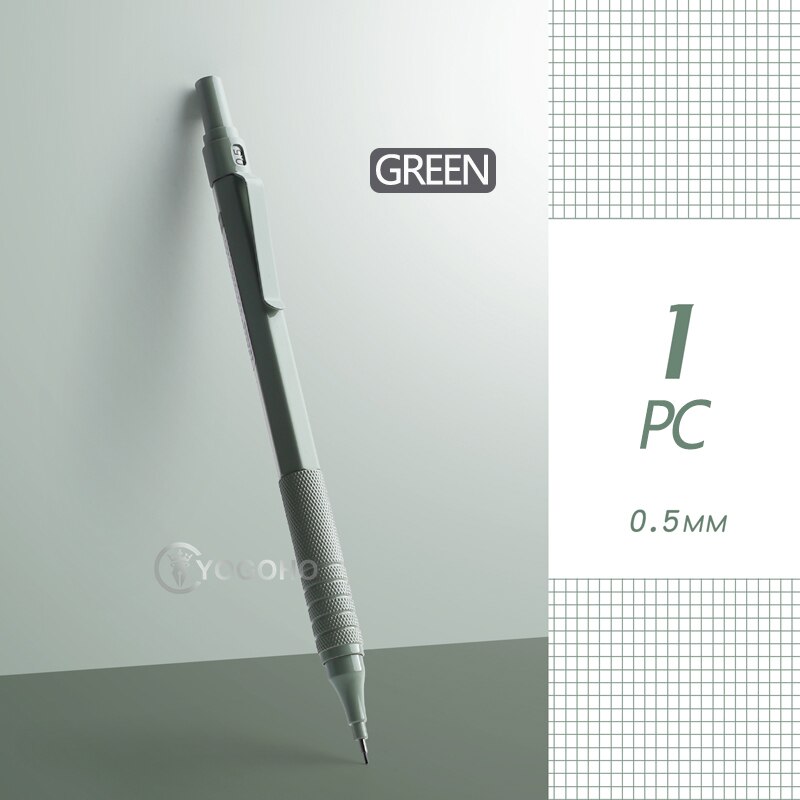 M &amp; G 0.5mm/0.7mm crayon mécanique couleur Morandi fournitures scolaires japonaises crayons mécaniques japonais: Green