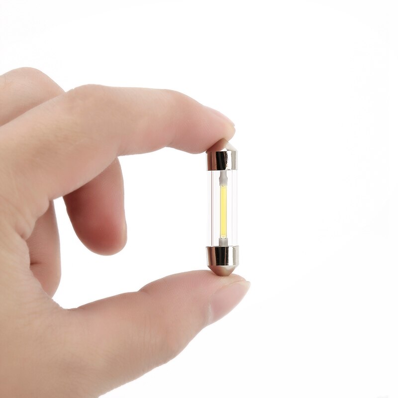 2pcs Car Led C5W 31mm 36mm 39mm 41mm Cob Glass Car Interior Car Light Trailer Light Reading Dome Door Bulb 12v DC White