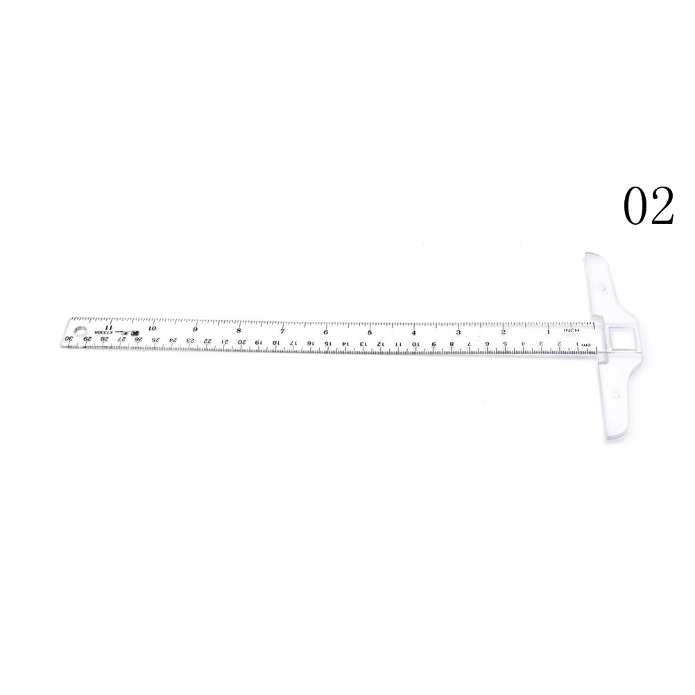 1pc 30cm T Square Ruler Plastic T Shape Ruler Clear Transparent Measurements Straight Ruler Measure Tool: 2