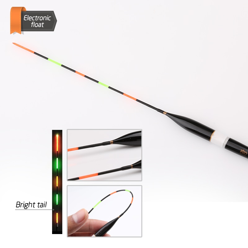 3 stk/sæt fiskeflåd led elektrisk flyder lys + batteri dybt vand flyder fiskegrej bobber fiskegrej med elektroner
