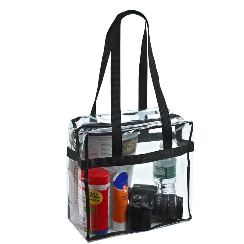Transparant Acryl Tassen Vrouwen Clear Bag Schoudertas Voor Cosmetische Waterdichte Vierkante Handtassen Met Zwarte Sling